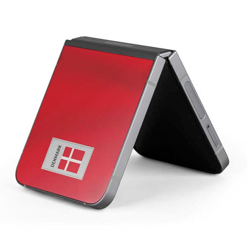 Denmark Soccer Flag Galaxy Z Flip6 Skin
